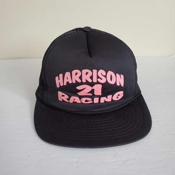 VINTAGE Harrison Racing 21 Black Hat - Picture 1 of 6